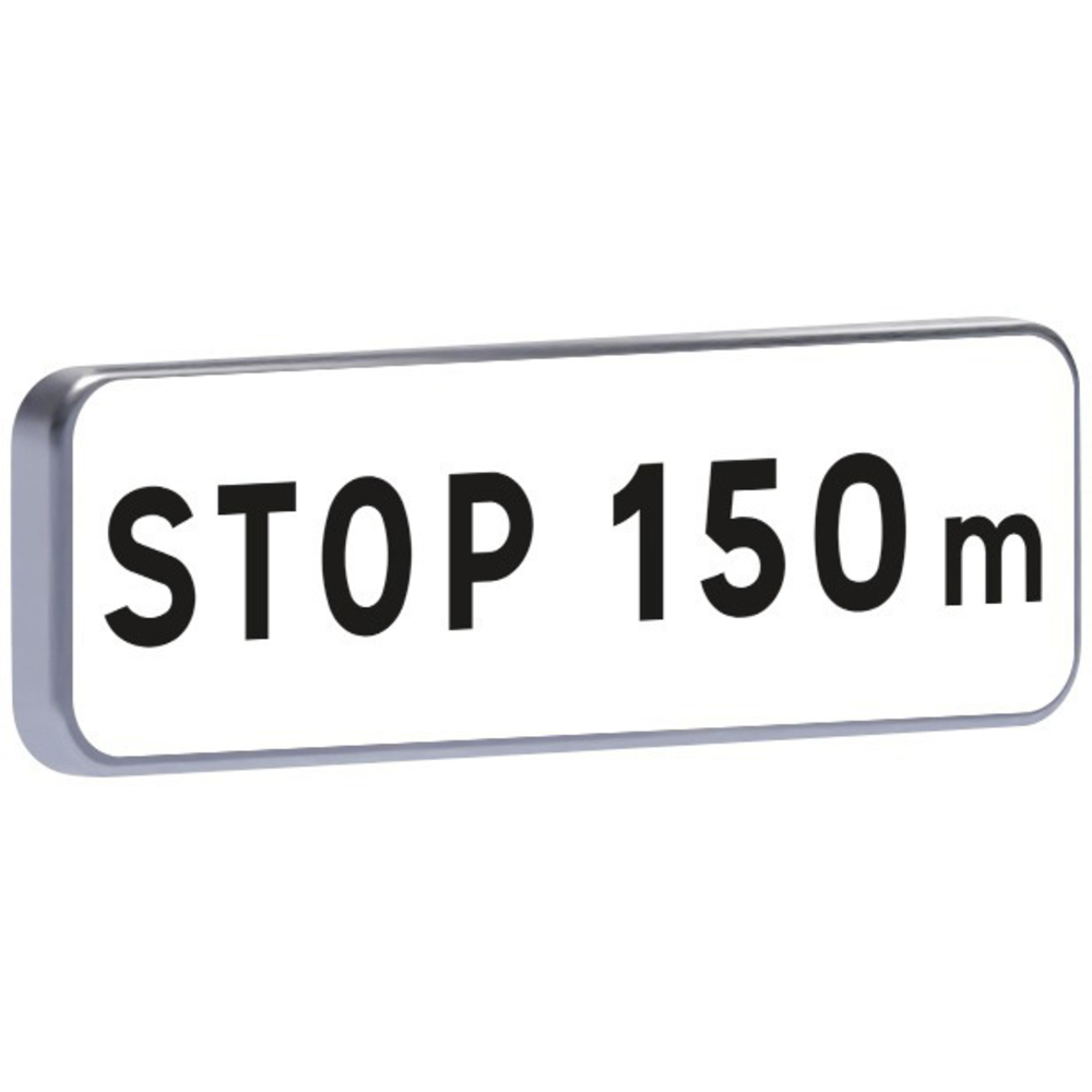 Panneau permanent M5b distance du stop à spécifier 500x150 c1 TALIAPLAST - 521401