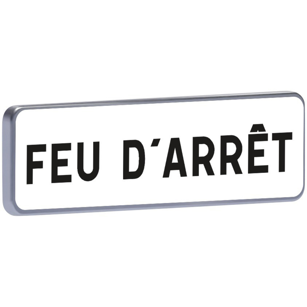 Panneau permanent M9g feu d'arrêt 500x150 c1 TALIAPLAST - 521403