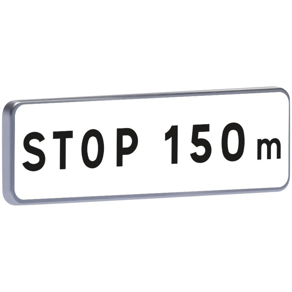 Panneau permanent M5b distance du stop à spécifier 700x200 c1 TALIAPLAST - 521431