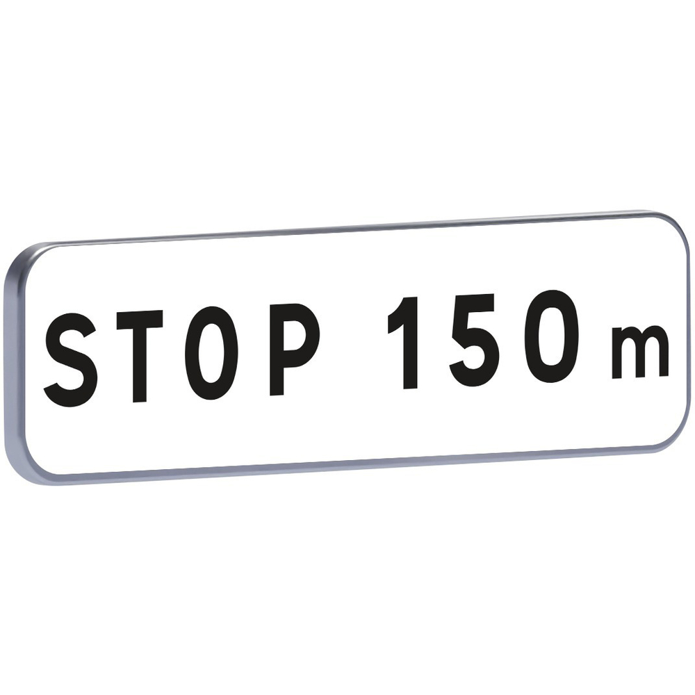 Panneau permanent M5b distance du stop à spécifier 900x250 c1 TALIAPLAST - 521461