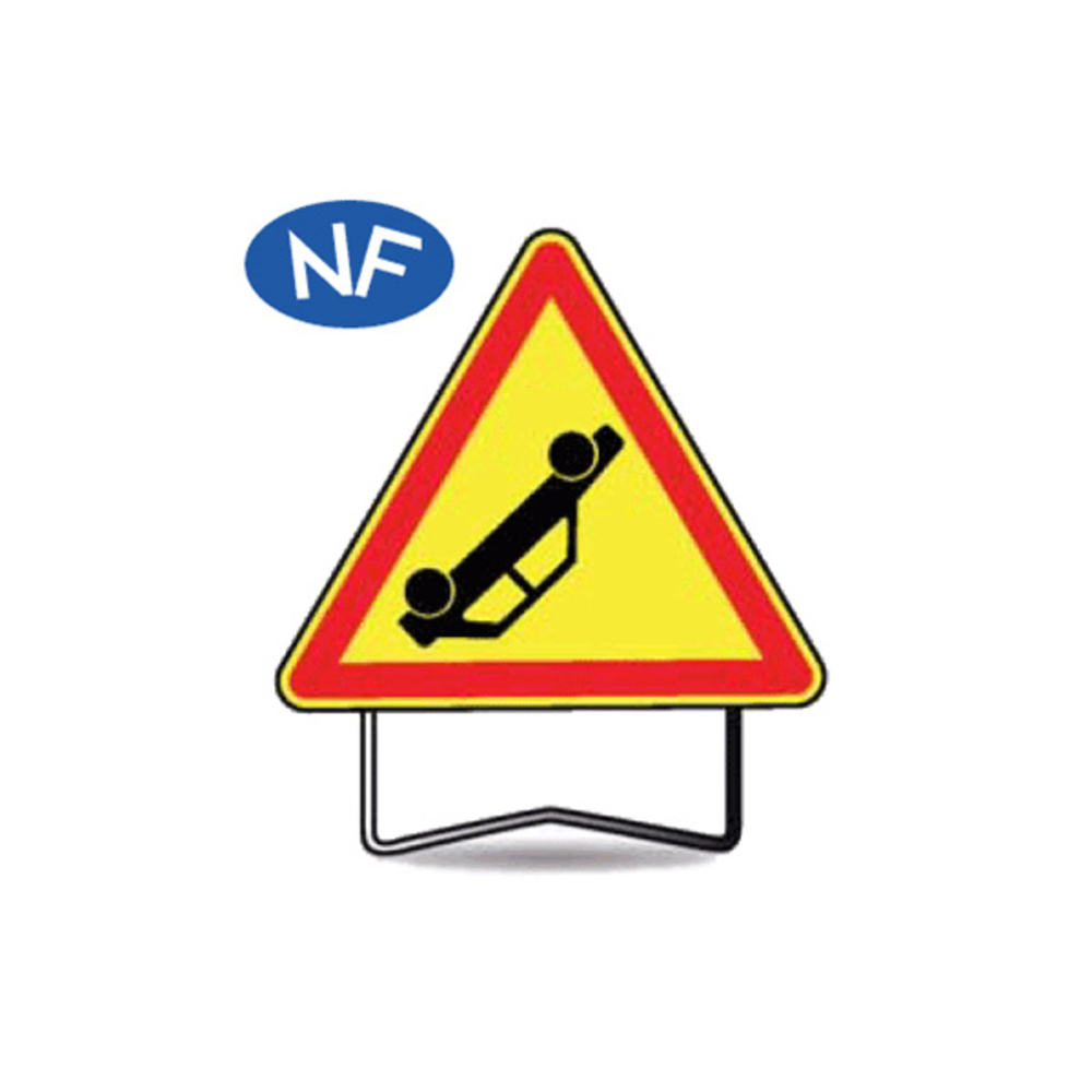 Panneau de signalisation AK31 1000 classe T1 ACCIDENT + PIED - TALIAPLAST - 522008