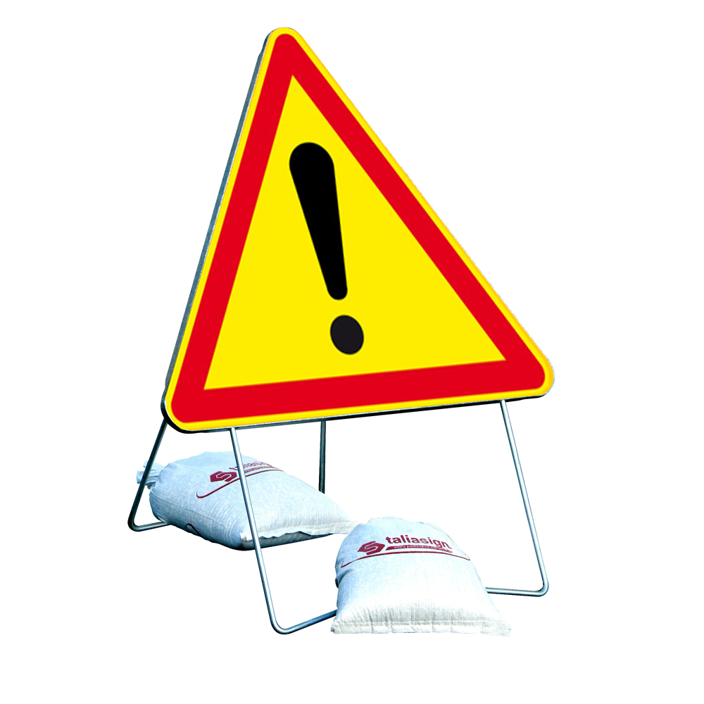 Panneau de signalisation AK14 700 classe T1 danger + PIED - TALIAPLAST - 522405
