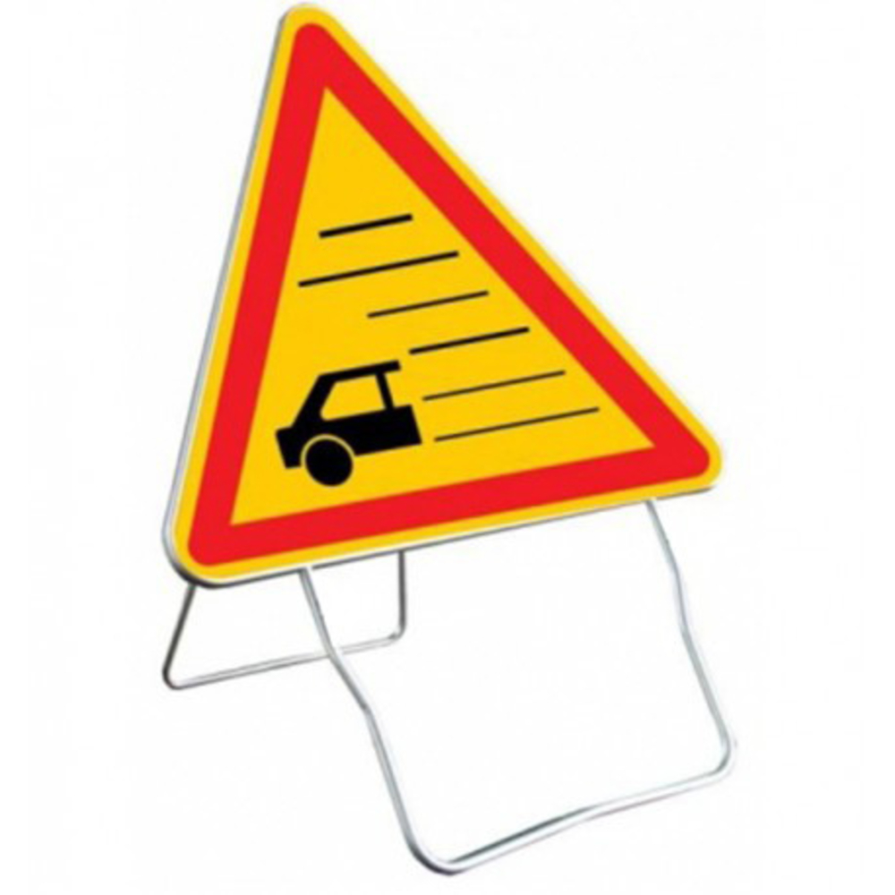 Panneau de signalisation AK32 700 classe T1 BROUILLARD + PIED - TALIAPLAST - 522413