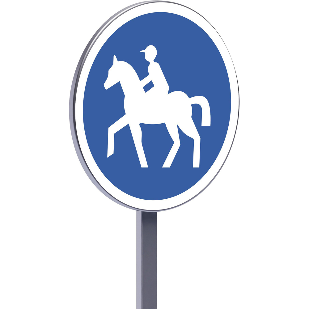 Panneau permanent B22c 450 c1 chemin obligatoire pour cavaliers TALIAPLAST - 522628