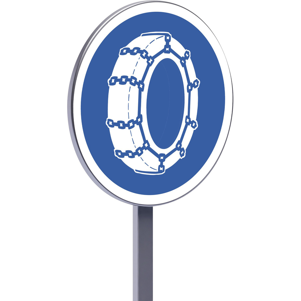 Panneau permanent B26 450 c1 chaînes à neige obligatoires sur au moins deux roues motrices TALIAPLAST - 522629