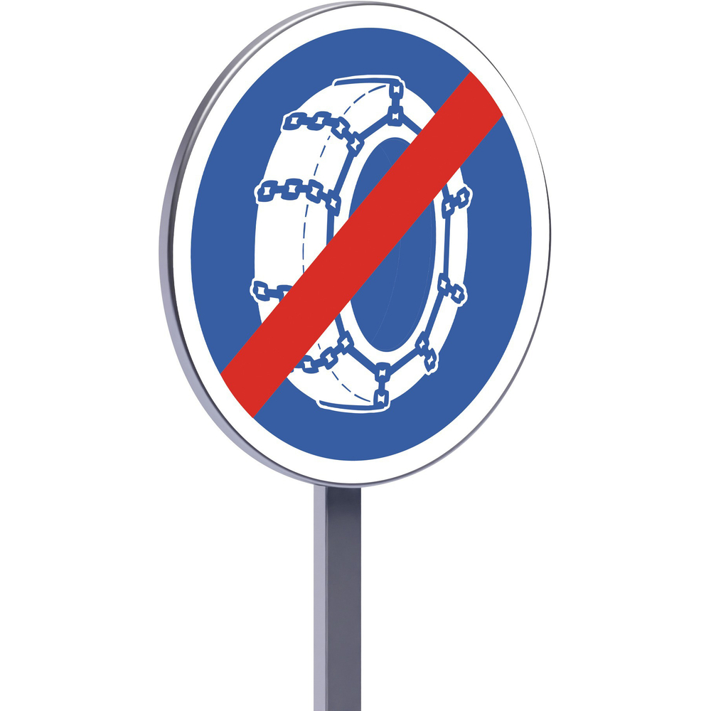 Panneau permanent B44 450 c1 fin obligatoire de l'usage de chaînes à neige TALIAPLAST - 522636