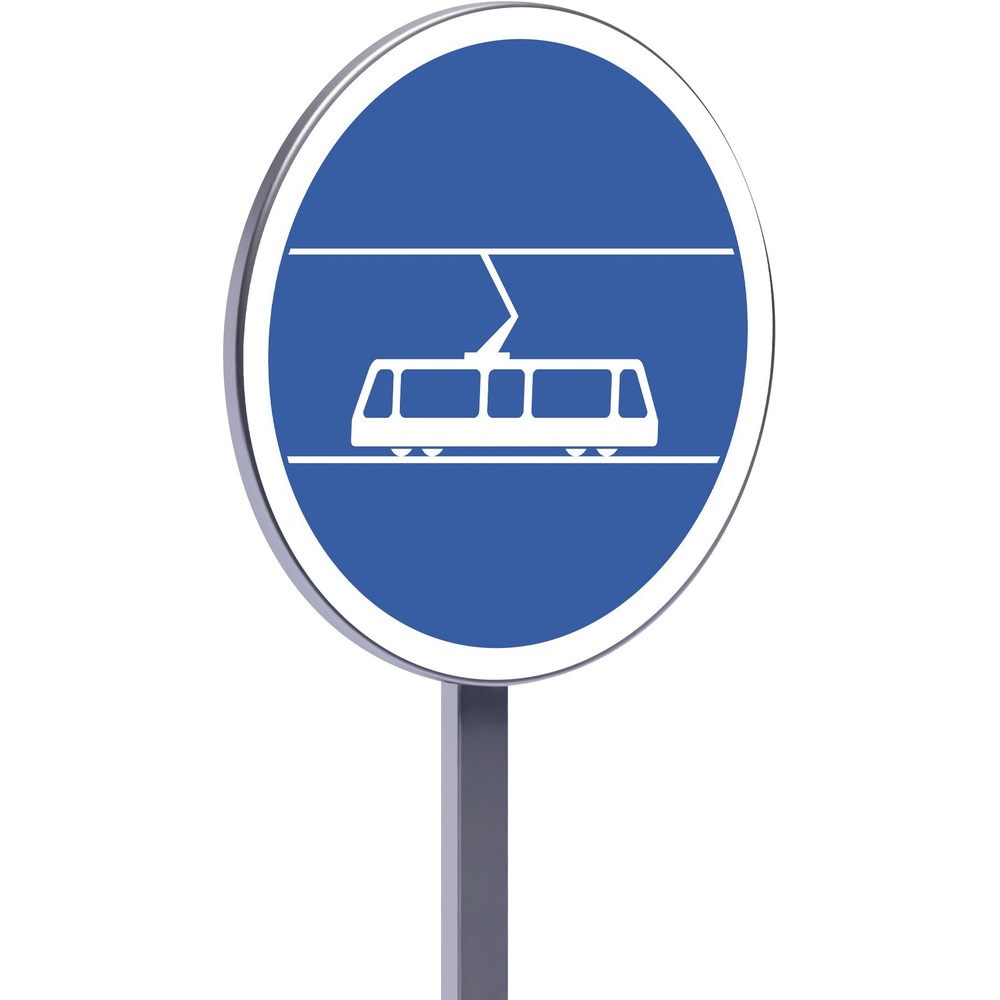 Panneau permanent B27b voie reservee aux tramways 450 c2 TALIAPLAST - 522681