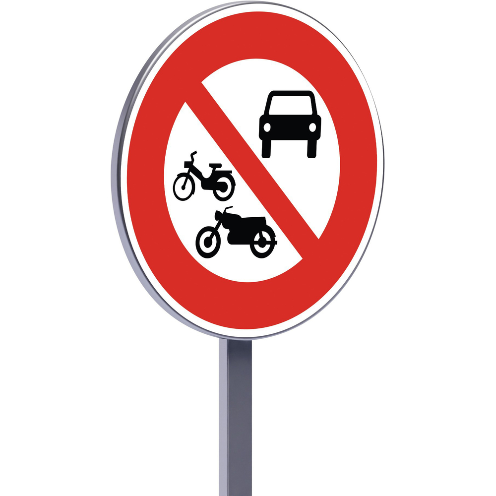 Panneau permanent B7b 650 c1 accès interdit à tous les véhicules à moteur TALIAPLAST - 522706
