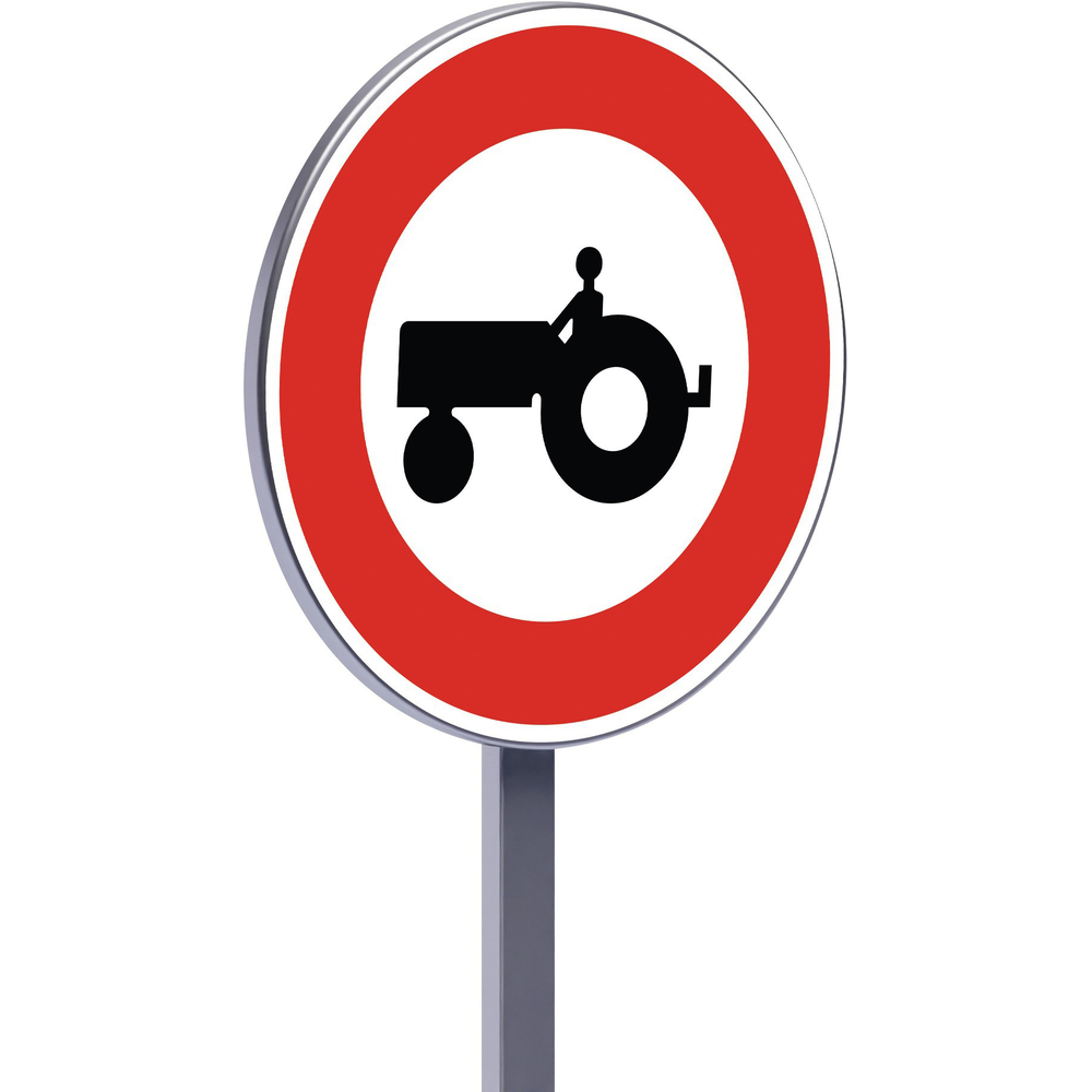 Panneau permanent B9d 650 c1 accès interdit aux véhicules agricoles à moteur TALIAPLAST - 522708