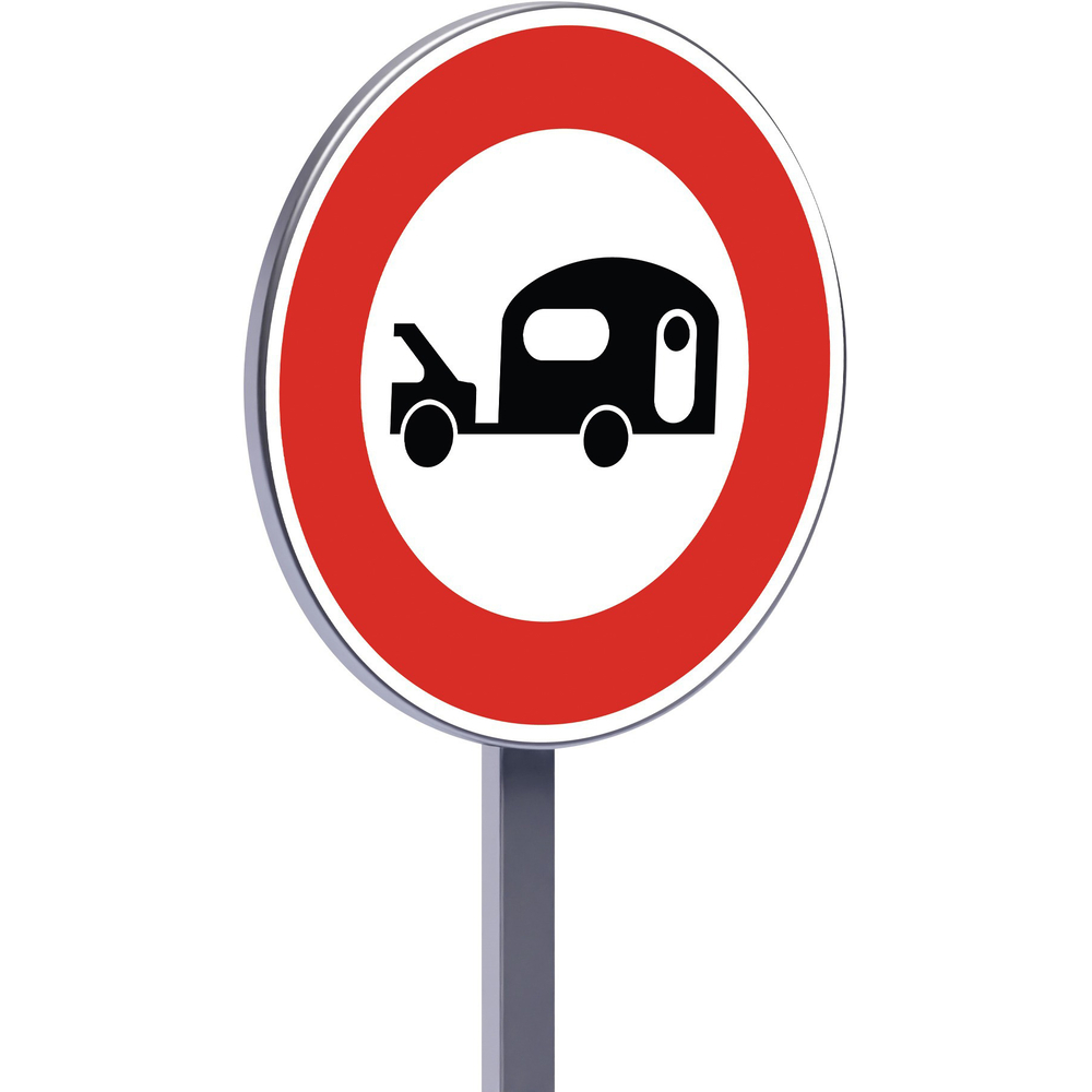 Panneau permanent B9i 650 c1 interdit aux véhicules tractant plus de 250 kg TALIAPLAST - 522713