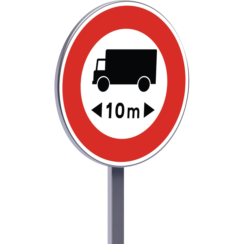 Panneau permanent B10a 650 c1 interdit aux véhicules de transport longueur superieur à… TALIAPLAST - 522714