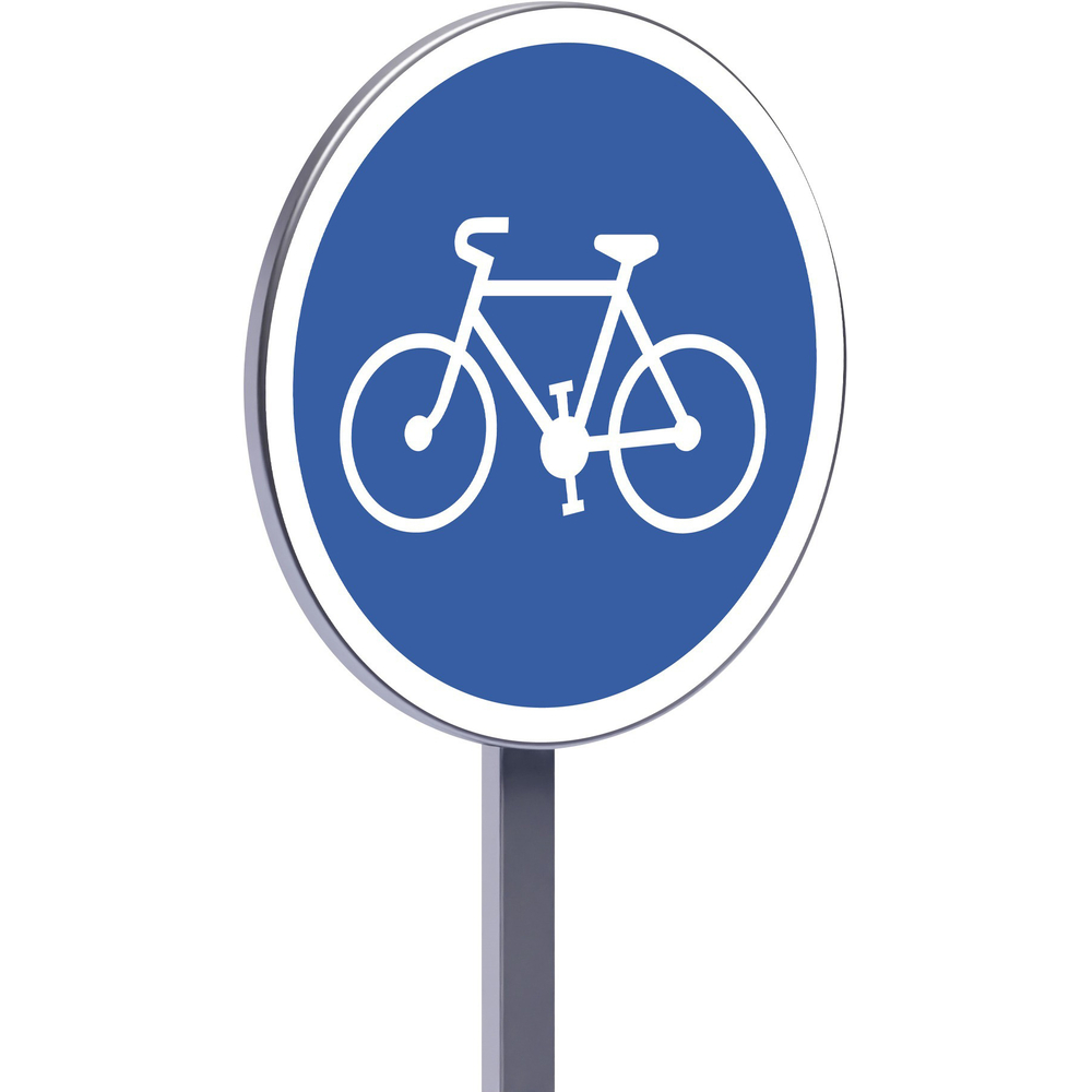 Panneau permanent B22a 650 c1 piste ou bande obligat. pour les cycles sans side-car ou remorque TALIAPLAST - 522726