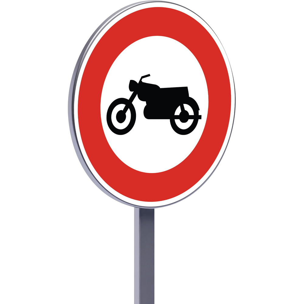 Panneau permanent B9h 650 c2 interdit aux motocyclettes TALIAPLAST - 522762