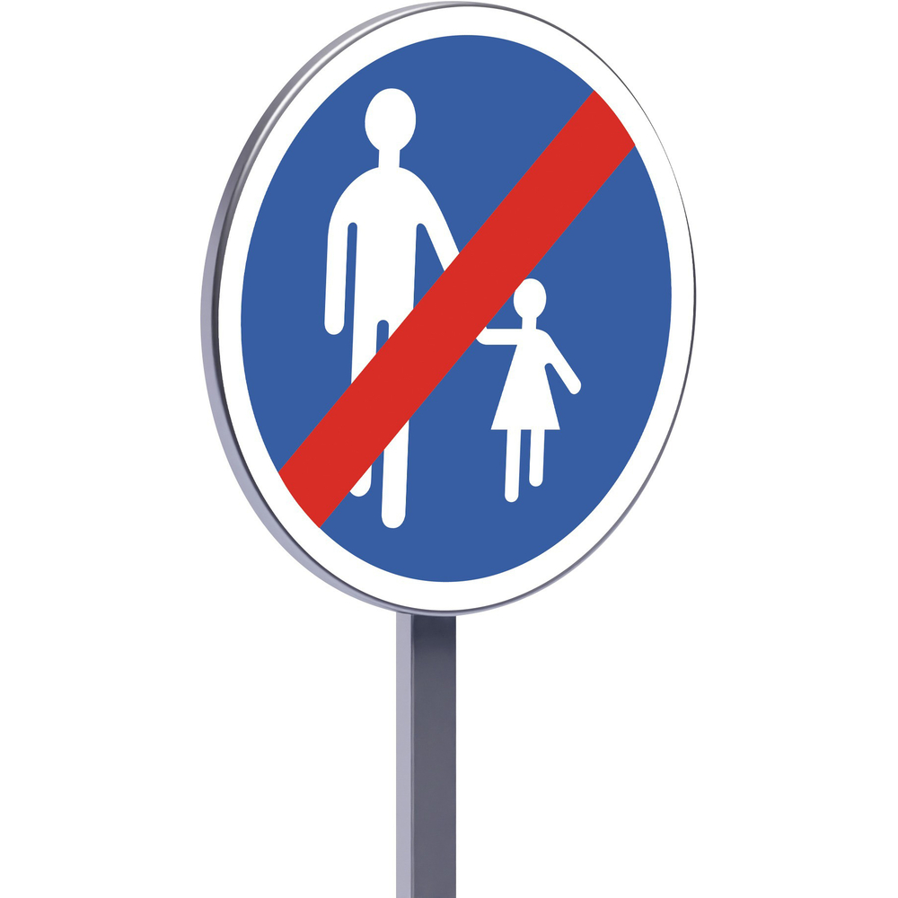 Panneau permanent B41 650 c2 fin de chemin obligatoire pour piétons TALIAPLAST - 522783