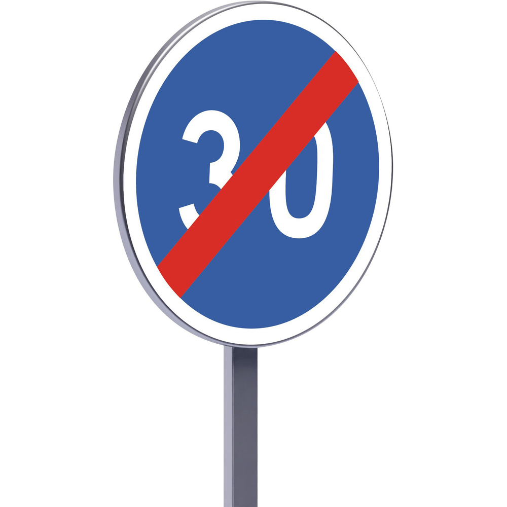 Panneau permanent B43 650 c2 fin de vitesse minimale obligatoire TALIAPLAST - 522785