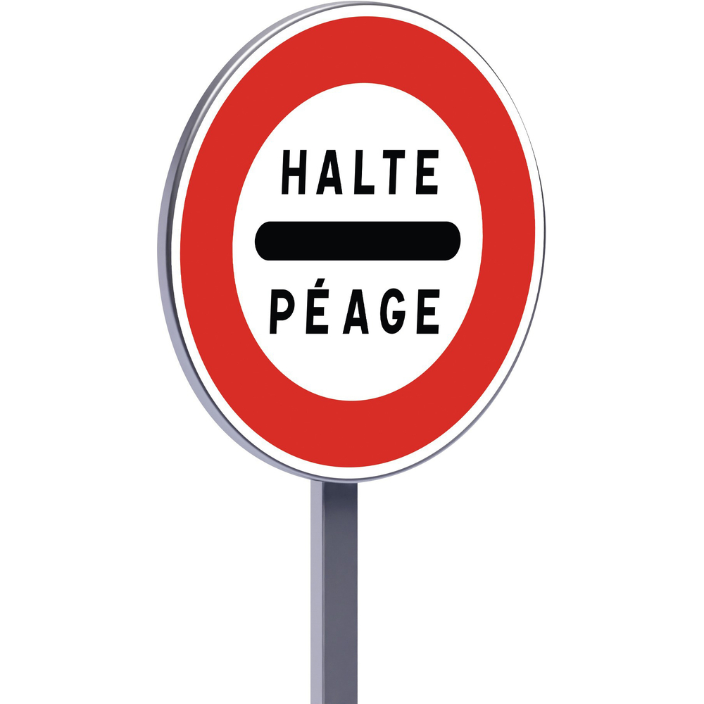 Panneau permanent B5c 850 c1 arrêt au poste de péage TALIAPLAST - 522804