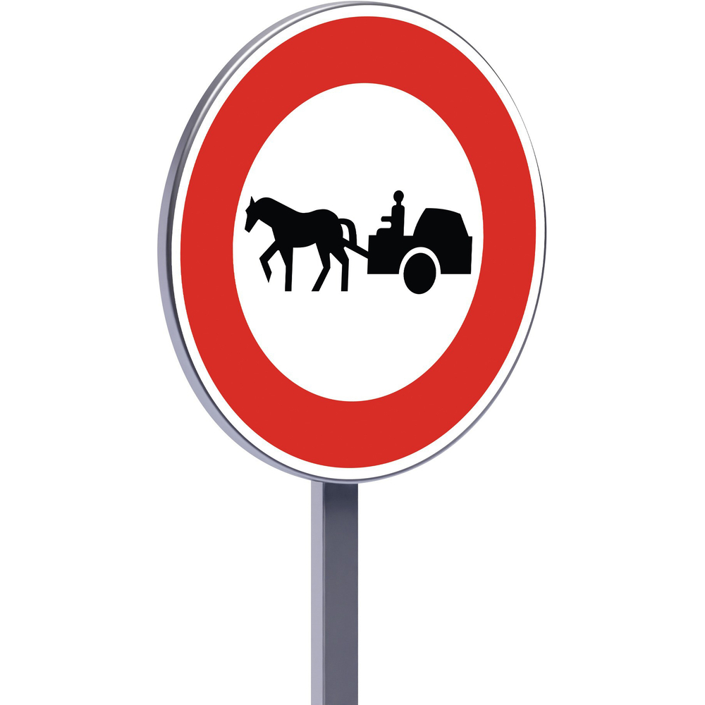 Panneau permanent B9c 850 c1 accès interdit aux véhicules à traction animale TALIAPLAST - 522807