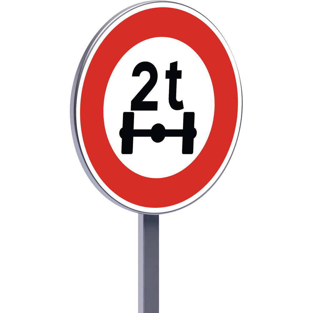 Panneau permanent B13a 850 c1 interdit aux véhicules pesant sur un essieu plus de … TALIAPLAST - 522815