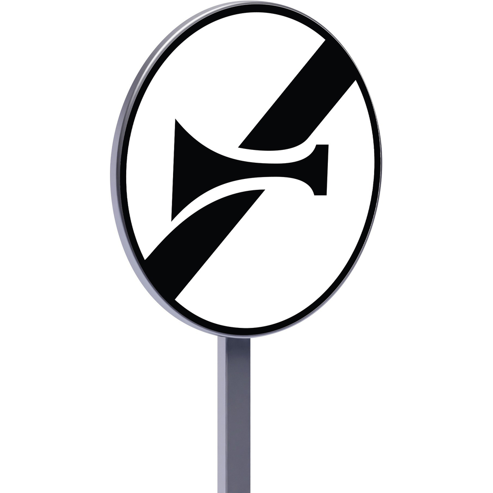 Panneau permanent B35 850 c1 fin d'Panneau d'interdiction de l'usage de l'avertisseur sonore TALIAPLAST - 522820