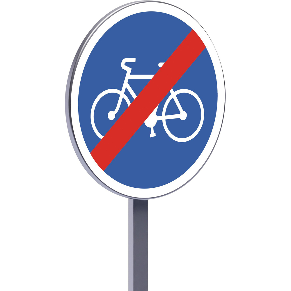 Panneau permanent B40 850 c1 fin de piste ou bande obligatoire pour cycle TALIAPLAST - 522832