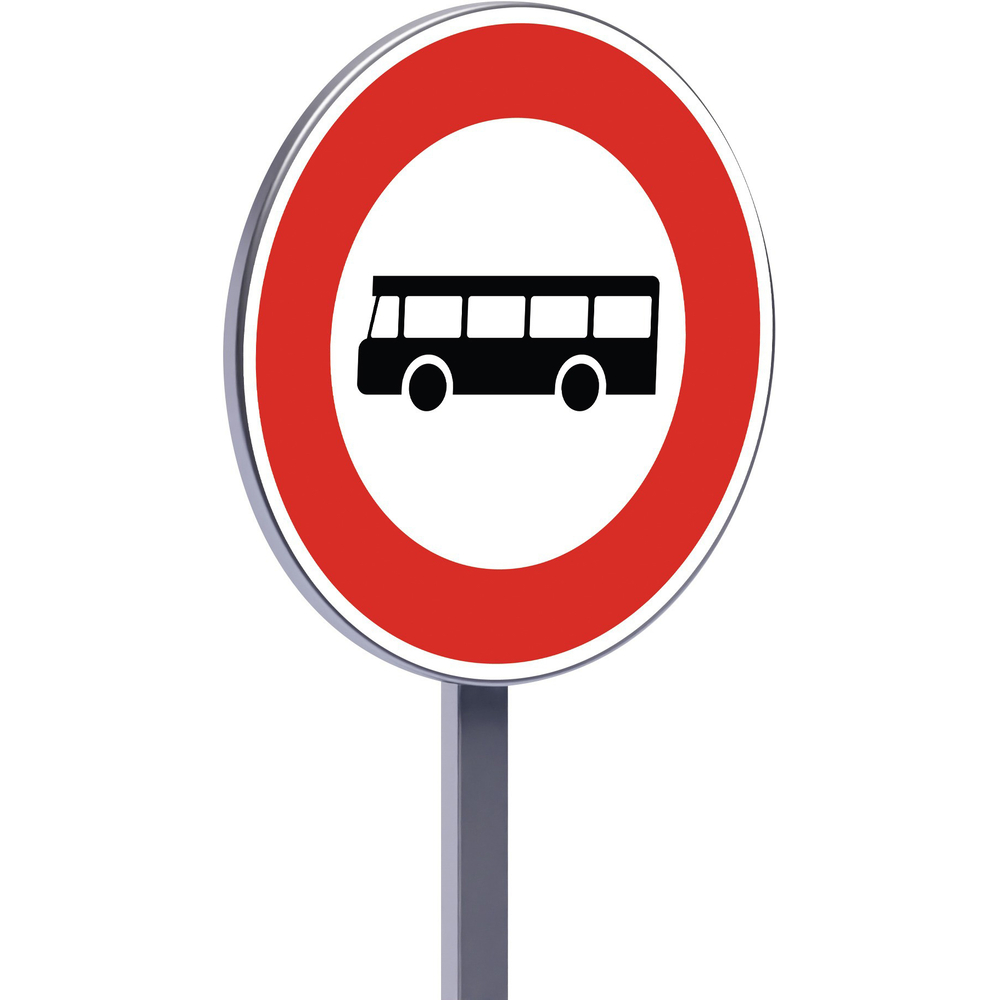 Panneau permanent B9f 850 c2 accès interdit aux véhicules de transport en commun de personnes TALIAPLAST - 522860
