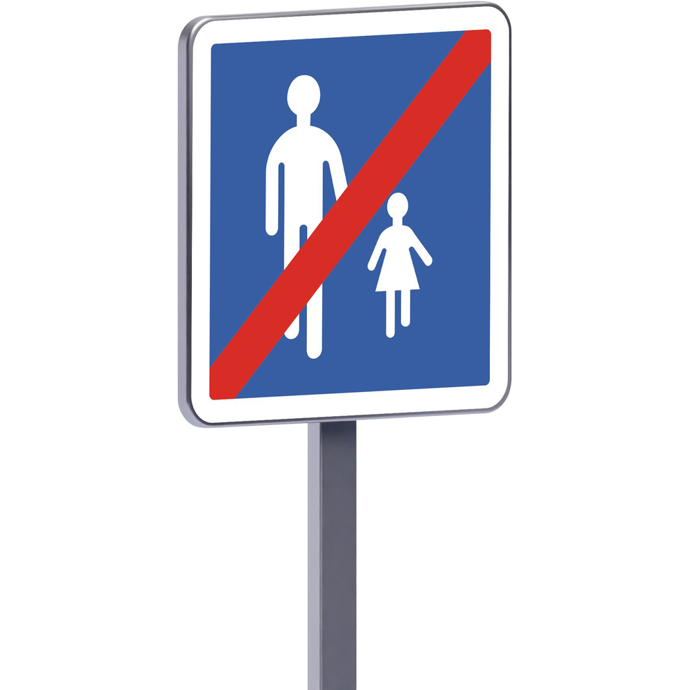 Panneau permanent B55 700x700 c1 sortie d'aire piétonne TALIAPLAST - 522932