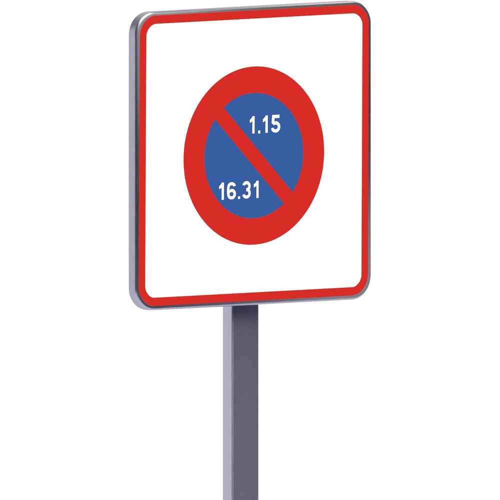 Panneau permanent B6b2 500x500 c2 entrée zone de stationnement alternee semi mensuelle TALIAPLAST - 522942