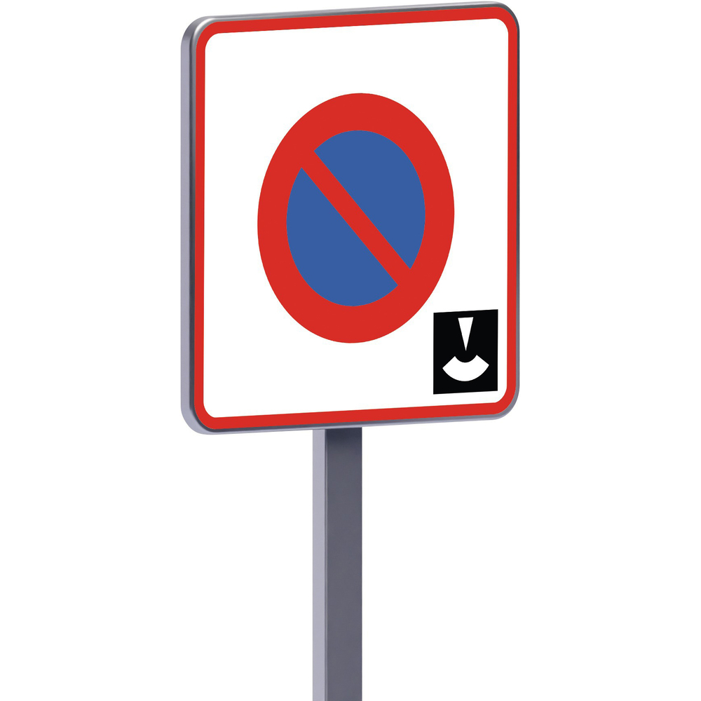 Panneau permanent B6b3 500x500 c2 entrée d'une zone à stationnement de durée limitée TALIAPLAST - 522943