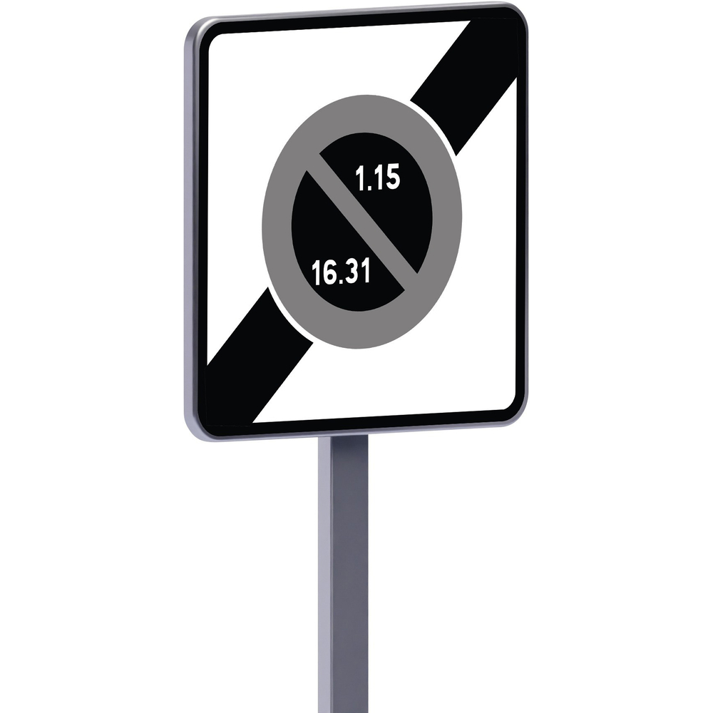 Panneau permanent B50b 500x500 c2 sortie zone de stationnement alternée semi mensuelle TALIAPLAST - 522947