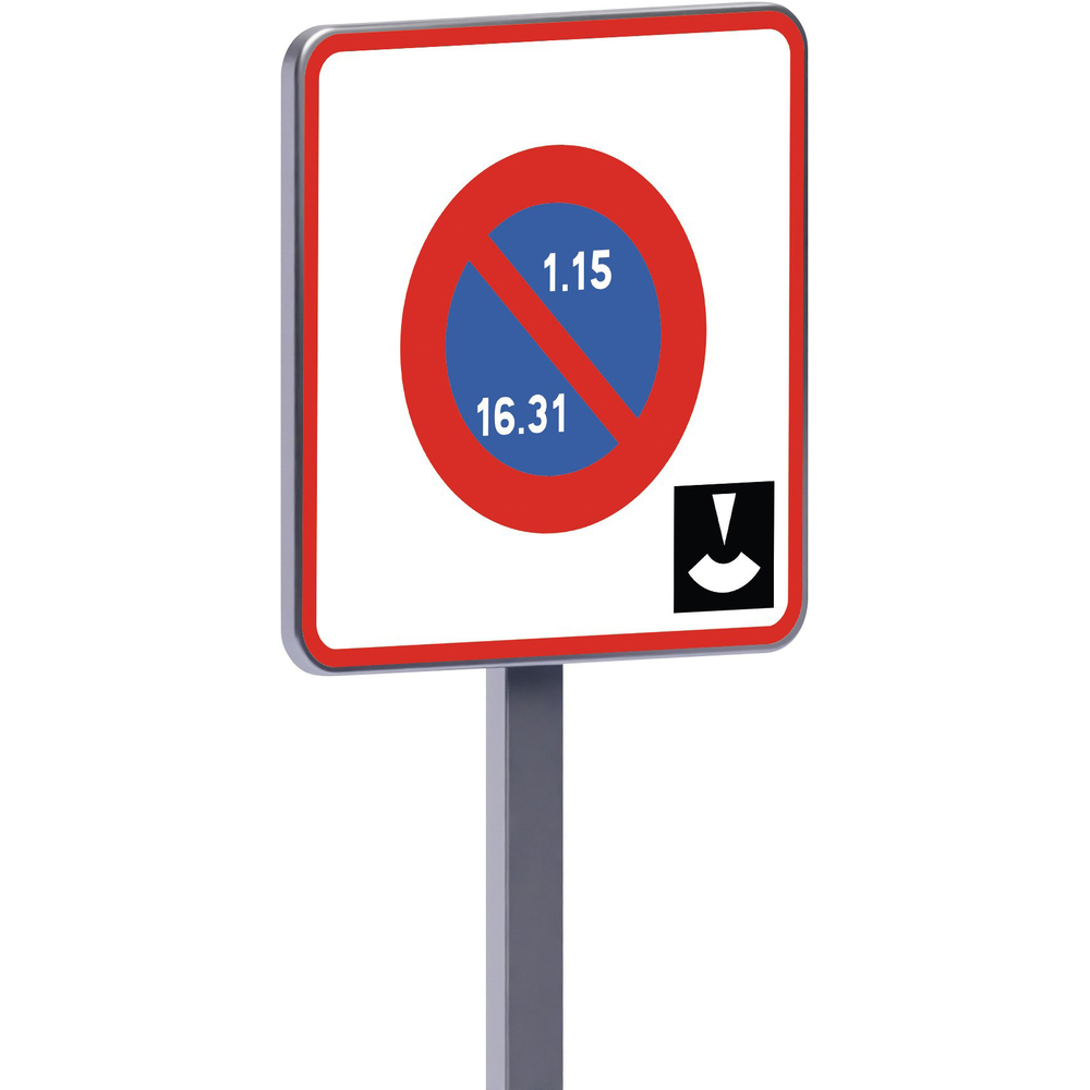 Panneau permanent B6b5 700x700 c2 entrée zone de stationnement alt. semi mensuelle durée limitée TALIAPLAST - 522965