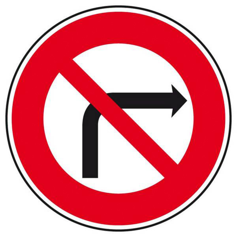 B2b-650-Classe 2-Interdiction de tourner à droite TALIAPLAST - 523657