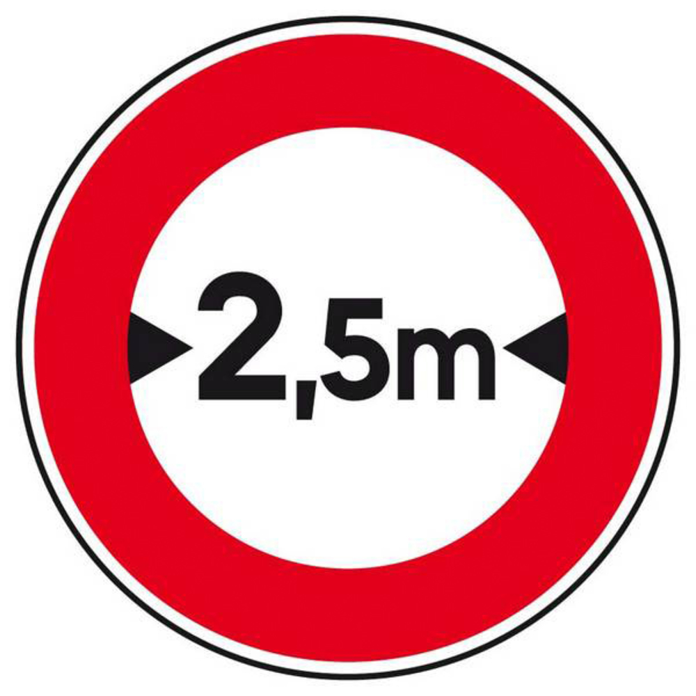 B11-850-Classe 2-Interdiction si largeur supérieure à.. TALIAPLAST - 523753