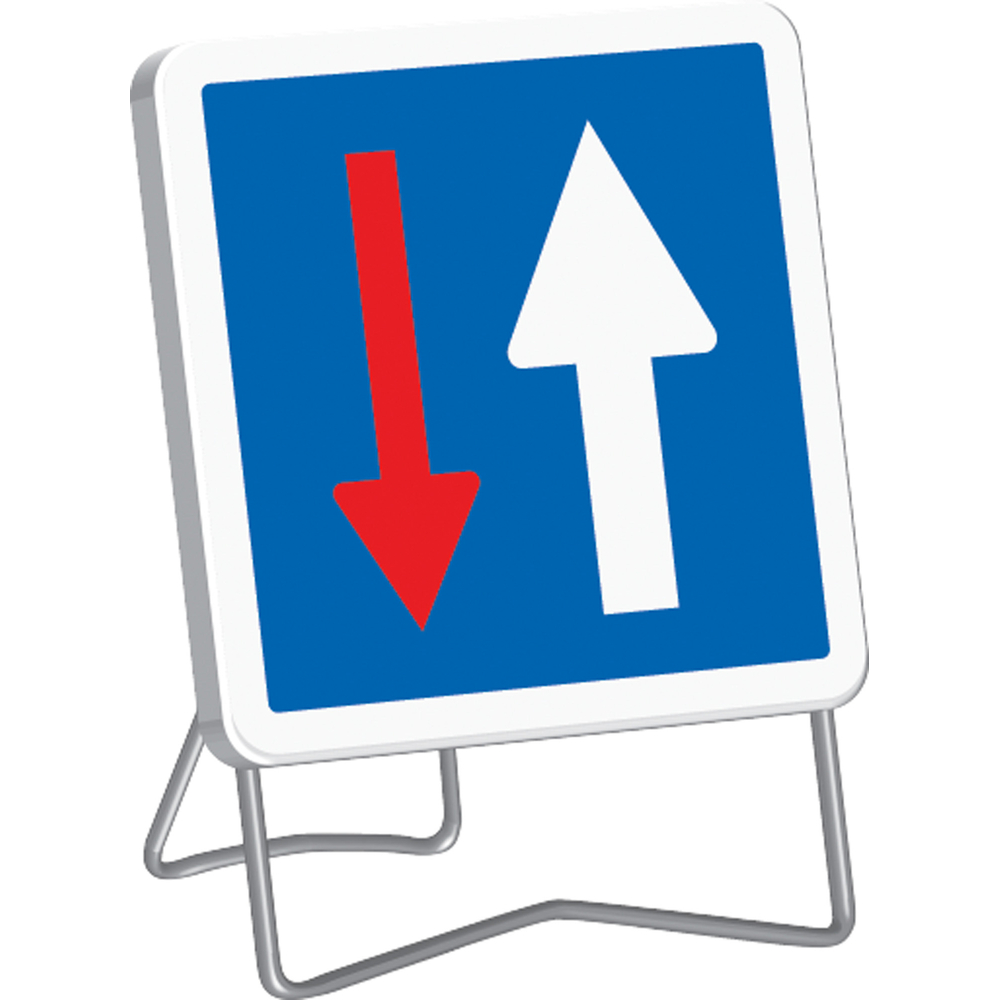 Panneau C18 ' SENS PRIORITAIRE ' classe T1 + PIED - TALIAPLAST - 523801