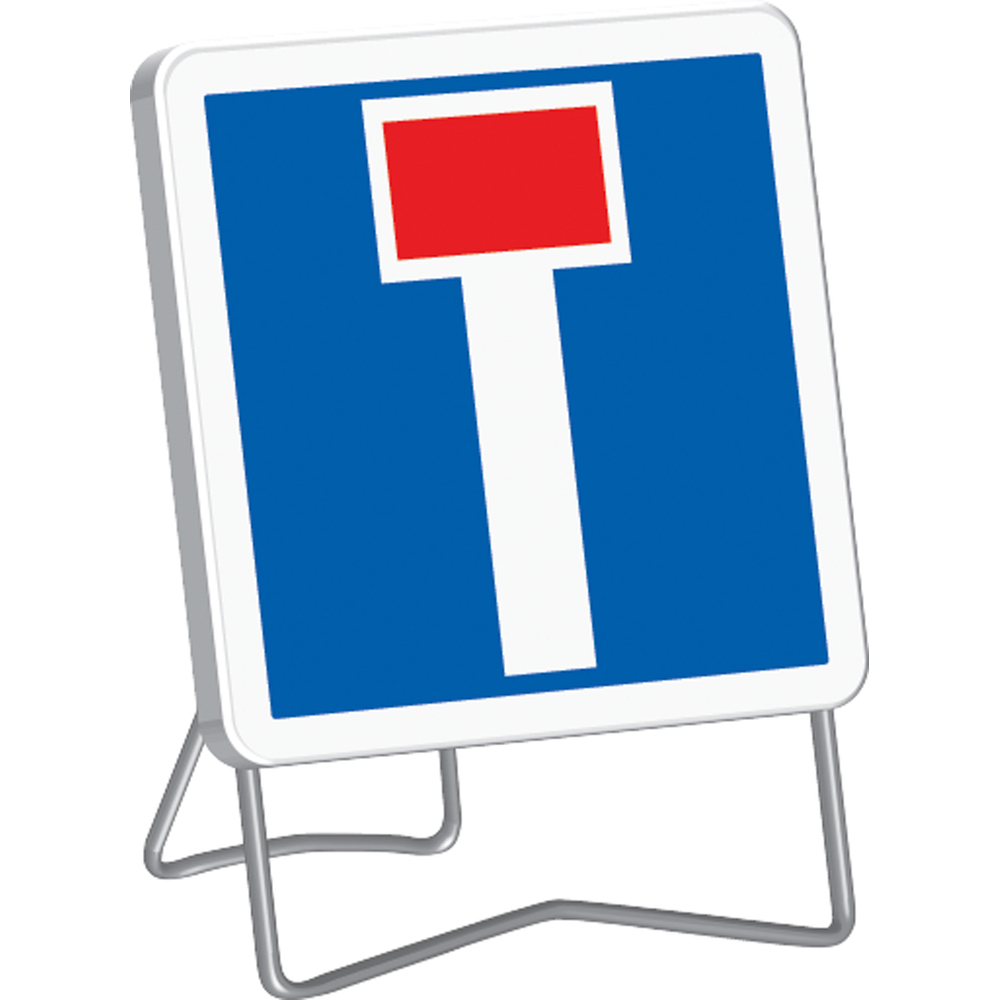 Panneau C13A ' VOIE SANS ISSUE ' classe T1 + PIED - TALIAPLAST - 523804