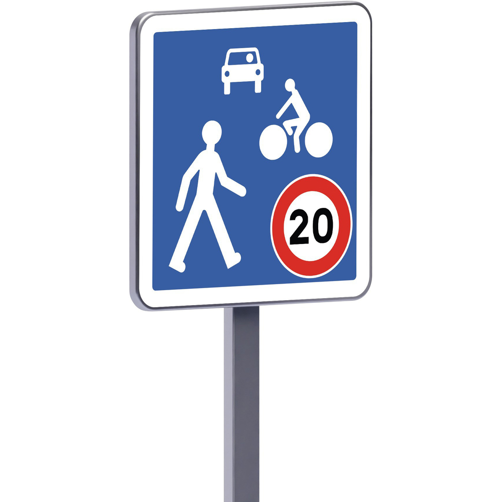 Panneau permanent B52 700 c2 entrée d'une zone de rencontre permanent ce TALIAPLAST - 524362