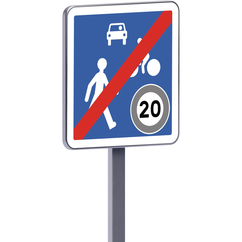 Panneau permanent B53 700 c2 fin d'une zone de rencontre permanent ce TALIAPLAST - 524363