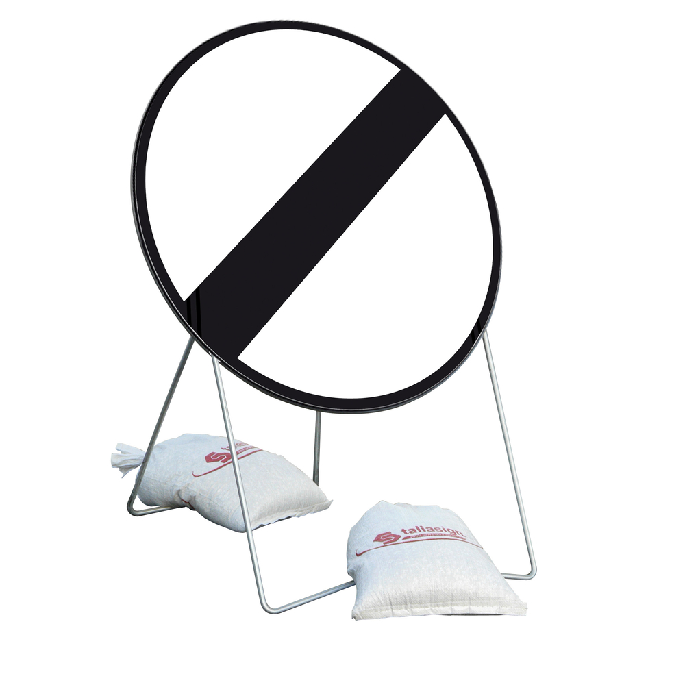 Panneau de fin d'interdiction B31 650 mm classe T1 + PIED - TALIAPLAST - 524420
