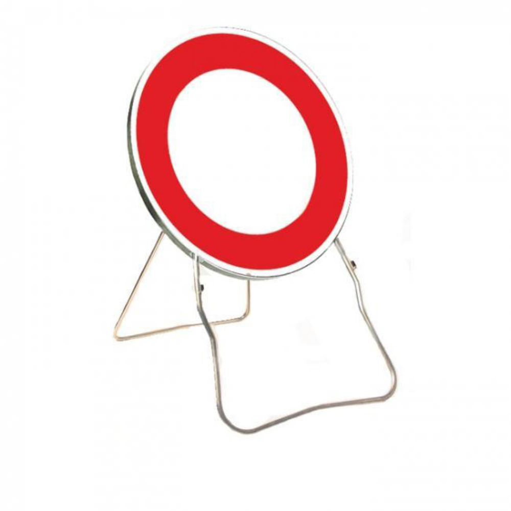 Panneau d'interdiction B0 INTERDIT A TOUT VEHICULE 650 classe 2 + PIED - TALIAPLAST - 524501