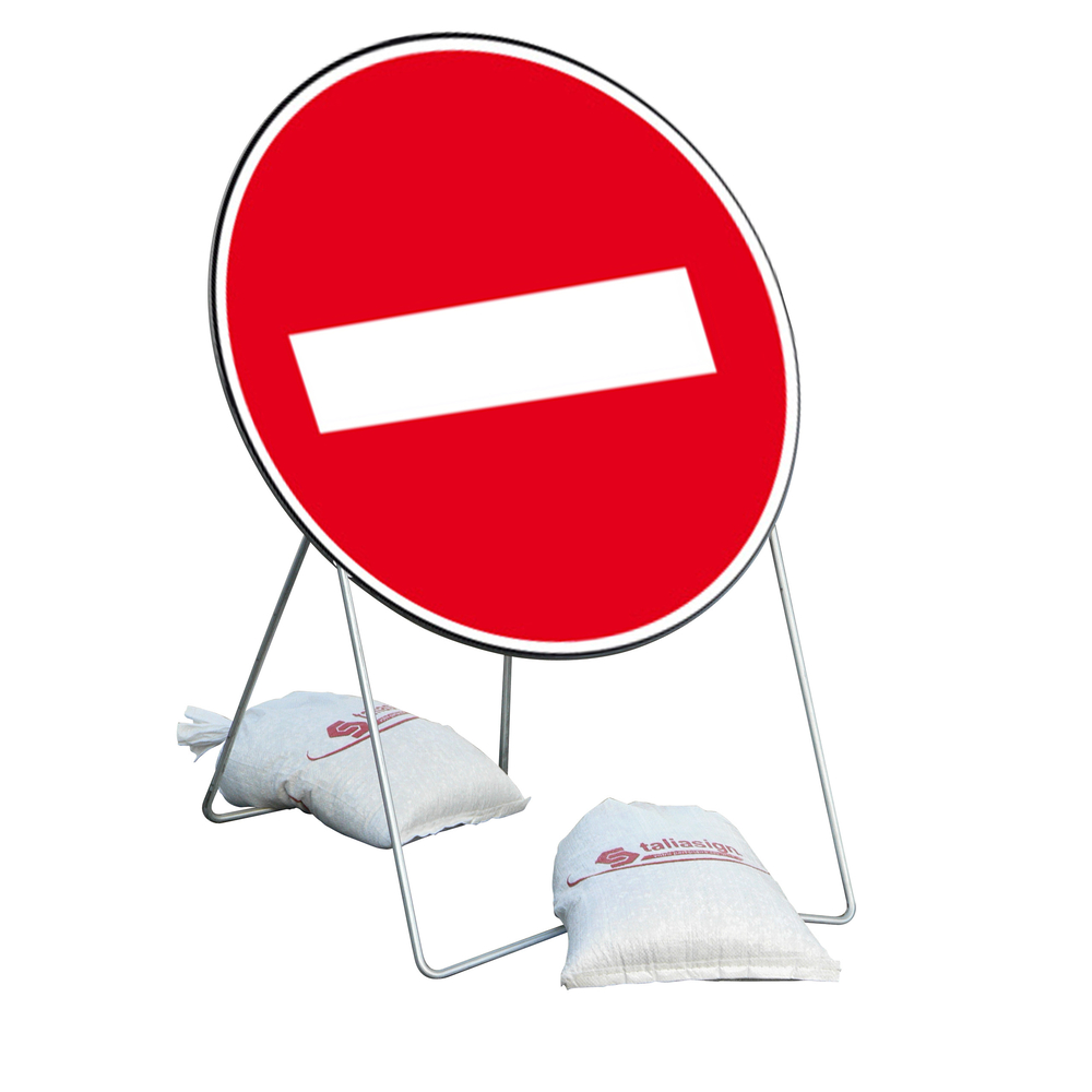 Panneau d'interdiction B1 SENS INTERDIT 650 mm classe 2 + PIED - TALIAPLAST - 524502