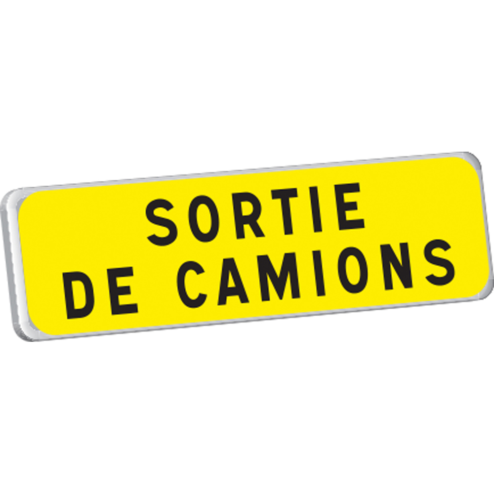 Panonceau SORTIE DE CAMION KM9 classe T1 900 x 250 TALIAPLAST - 525205