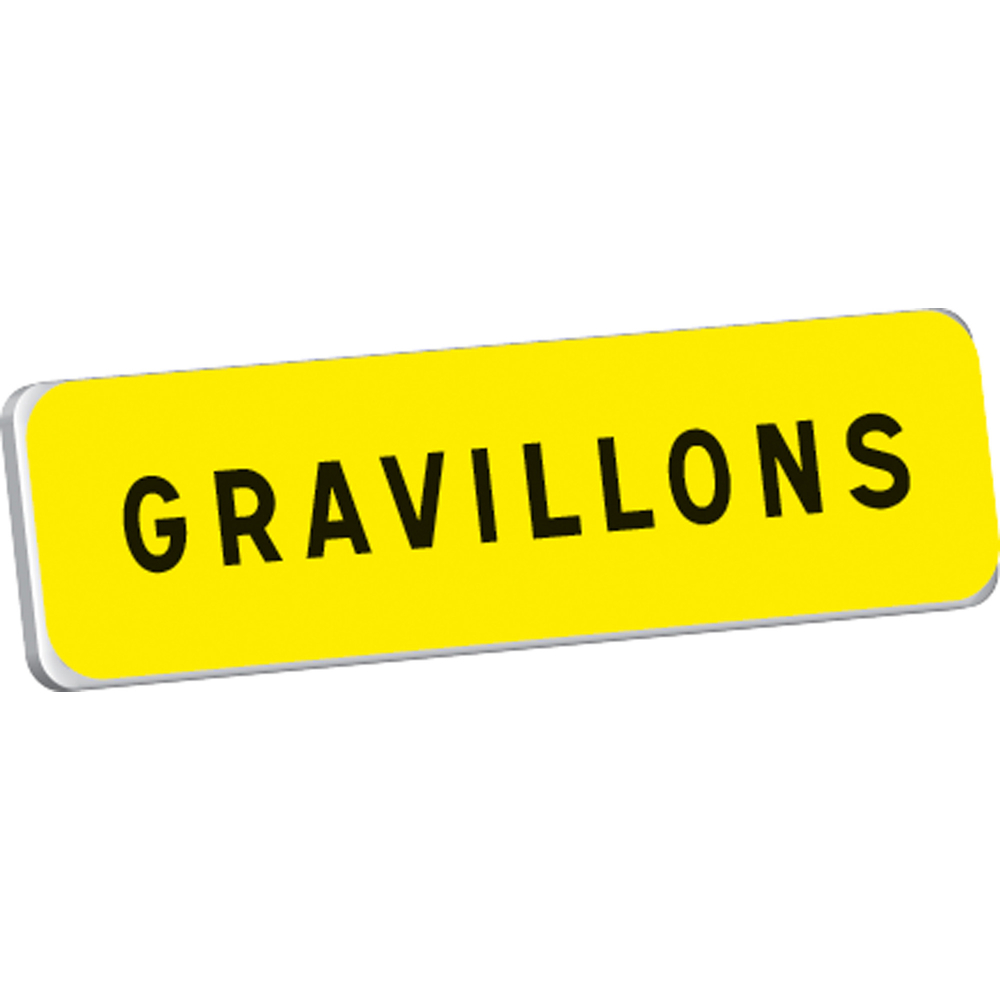 Panonceau GRAVILLONS KM9 classe T1 900 x 250 TALIAPLAST - 525212