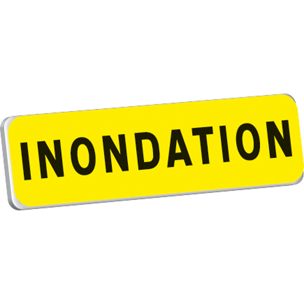 Panonceau INONDATIONS KM9 classe T1 900 x 250 TALIAPLAST - 525215