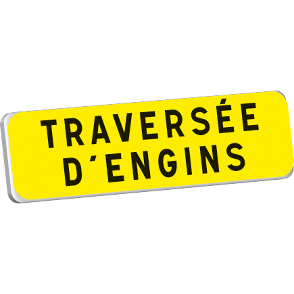 Panonceau TRAVERSEE D'ENGINS KM9 classe T1 900 x 250 TALIAPLAST - 525216