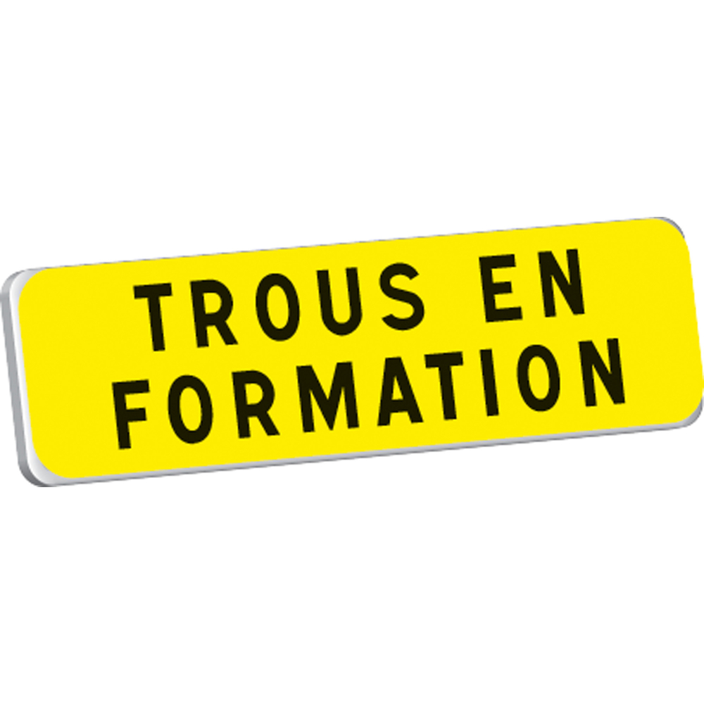 Panonceau TROUS EN FORMATION KM9 classe T1 900 x 250 TALIAPLAST - 525217
