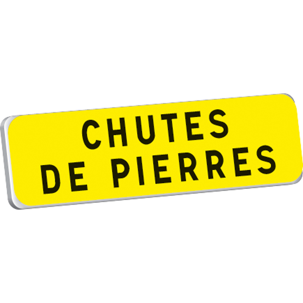 Panonceau CHUTES DE PIERRE KM9 classe T1 900 x 250 TALIAPLAST - 525222