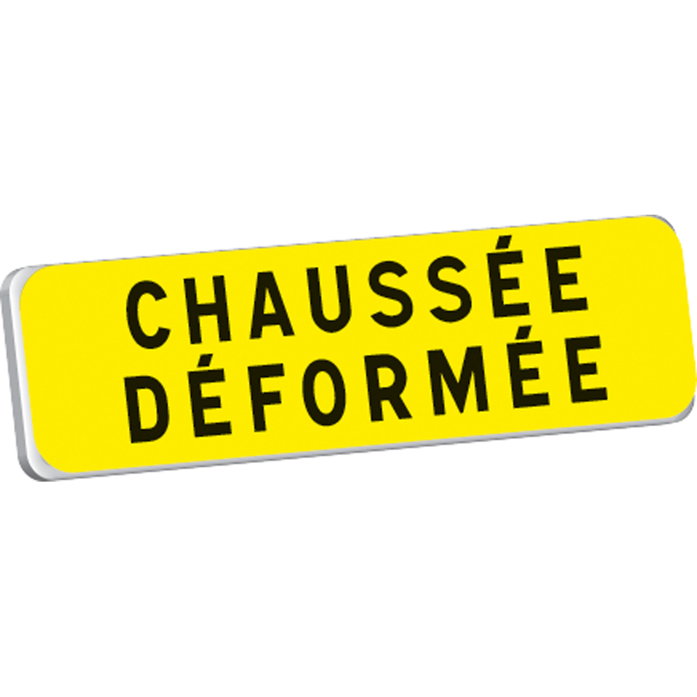Panonceau CHAUSSEE DEFORMEE KM9 classe T1 900 x 250 TALIAPLAST - 525223