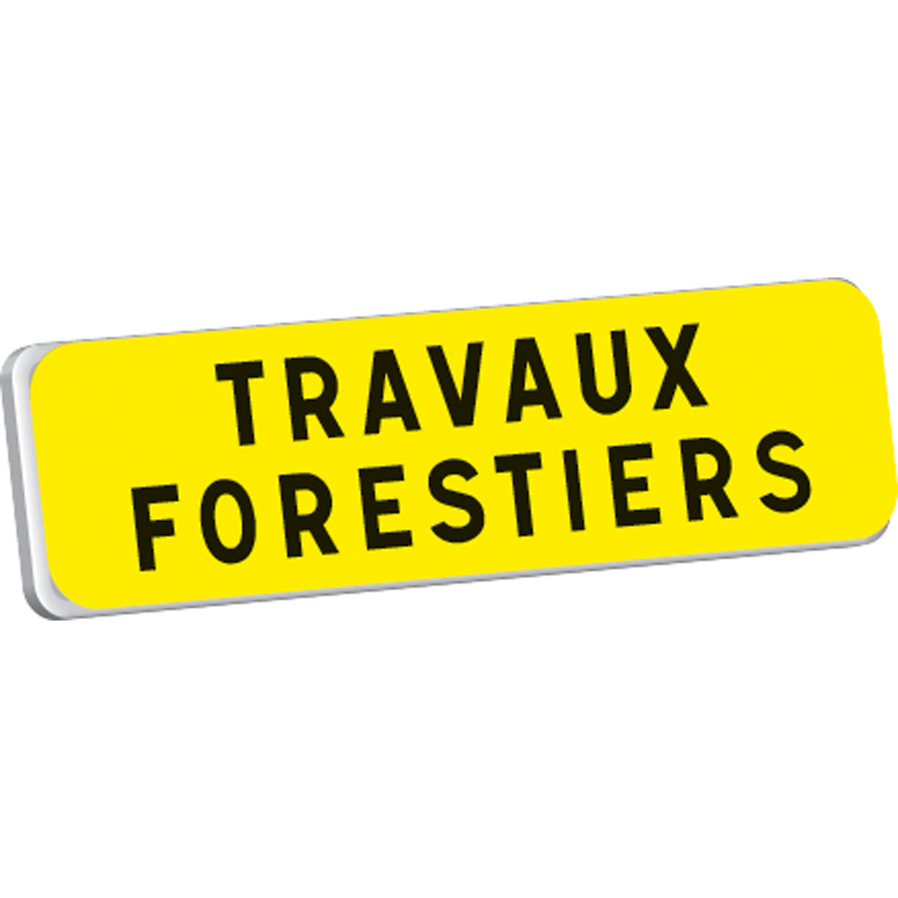 Panonceau TRAVAUX FORESTIERS KM9 classe T1 900 x 250 TALIAPLAST - 525226