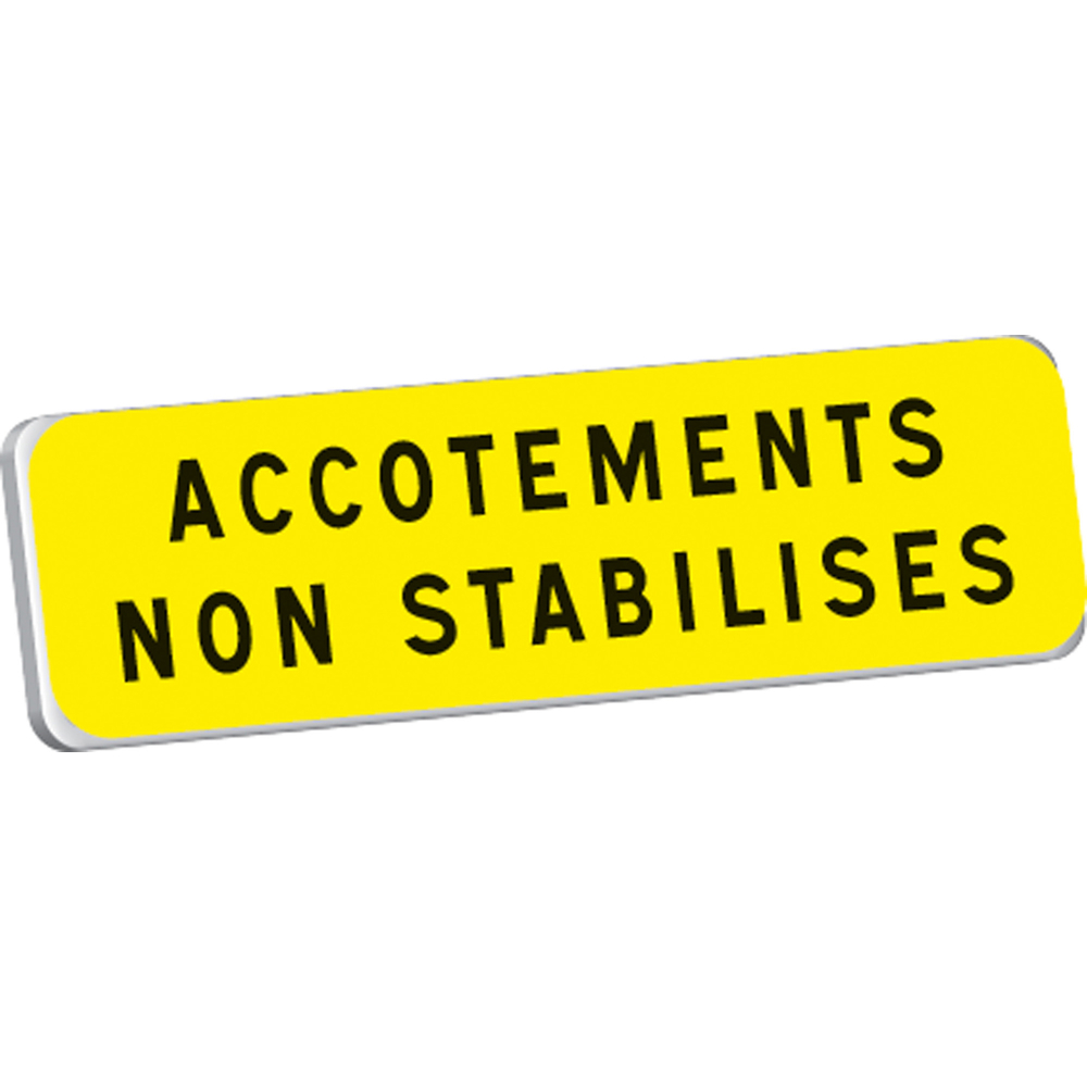 Panonceau ACCOTEMENTS NON STABILISES KM9 classe T1 900 x 250 TALIAPLAST - 525228