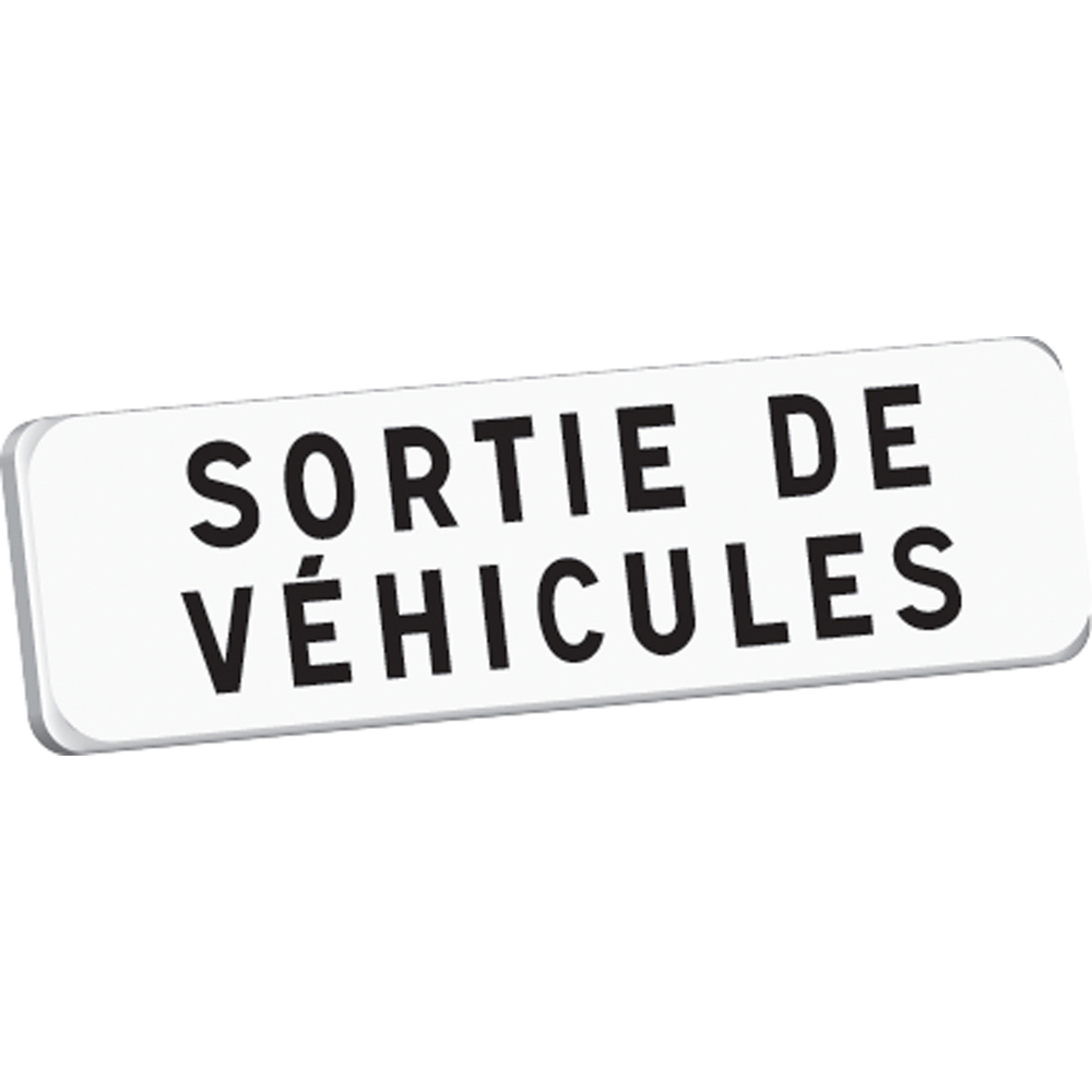 Panonceau SORTIE DE VEHICULES M9 classe T1 700 x 200 TALIAPLAST - 525358