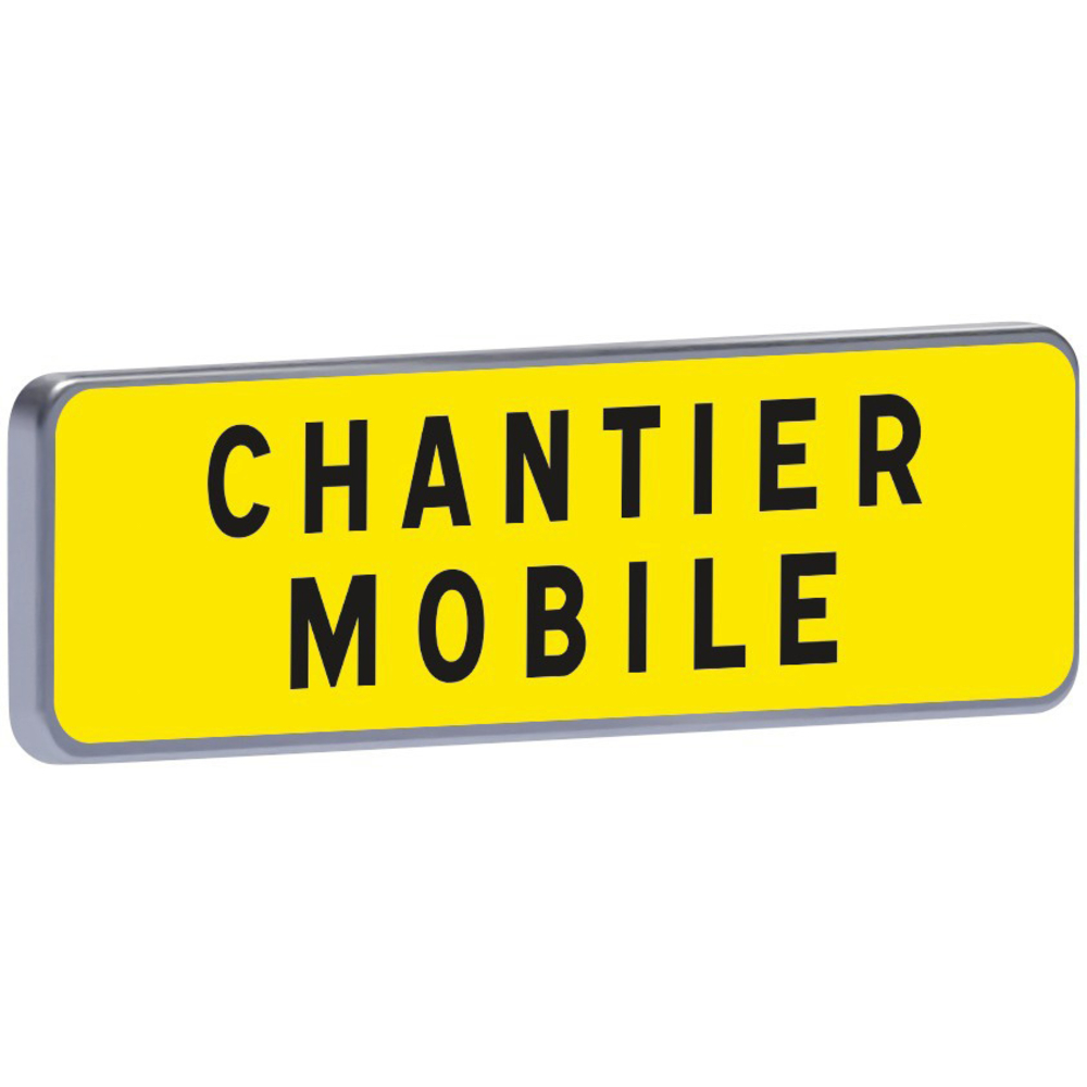 Panneau temporaire Km9 700 c2 jaune chantier mobile TALIAPLAST - 525407